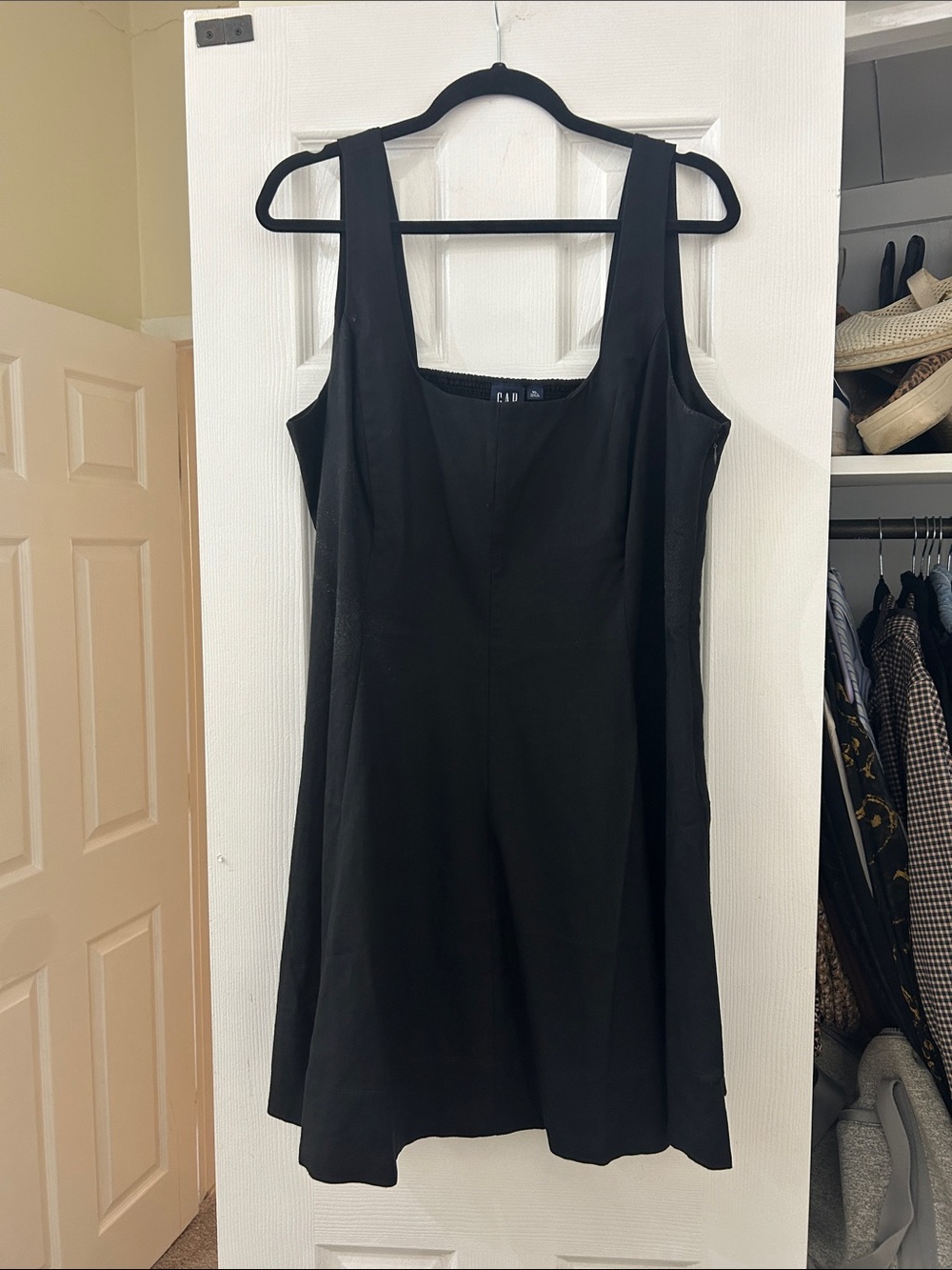 GAP Black Linen A-line Mini Dress